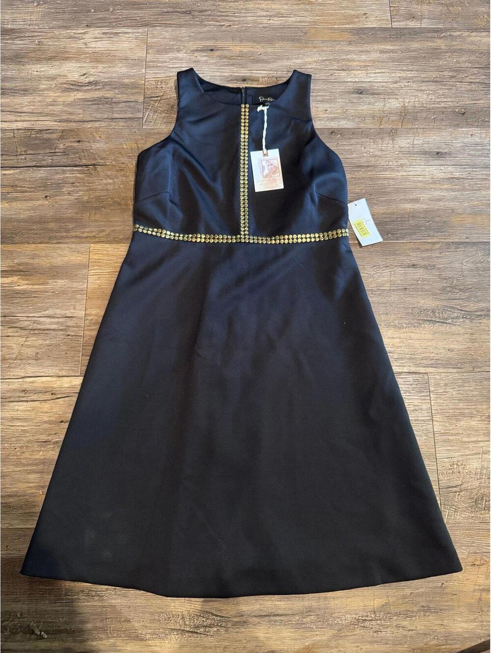Jessica Simpson Black Sleeveless Studded Mini Dress Sz 6 NWT